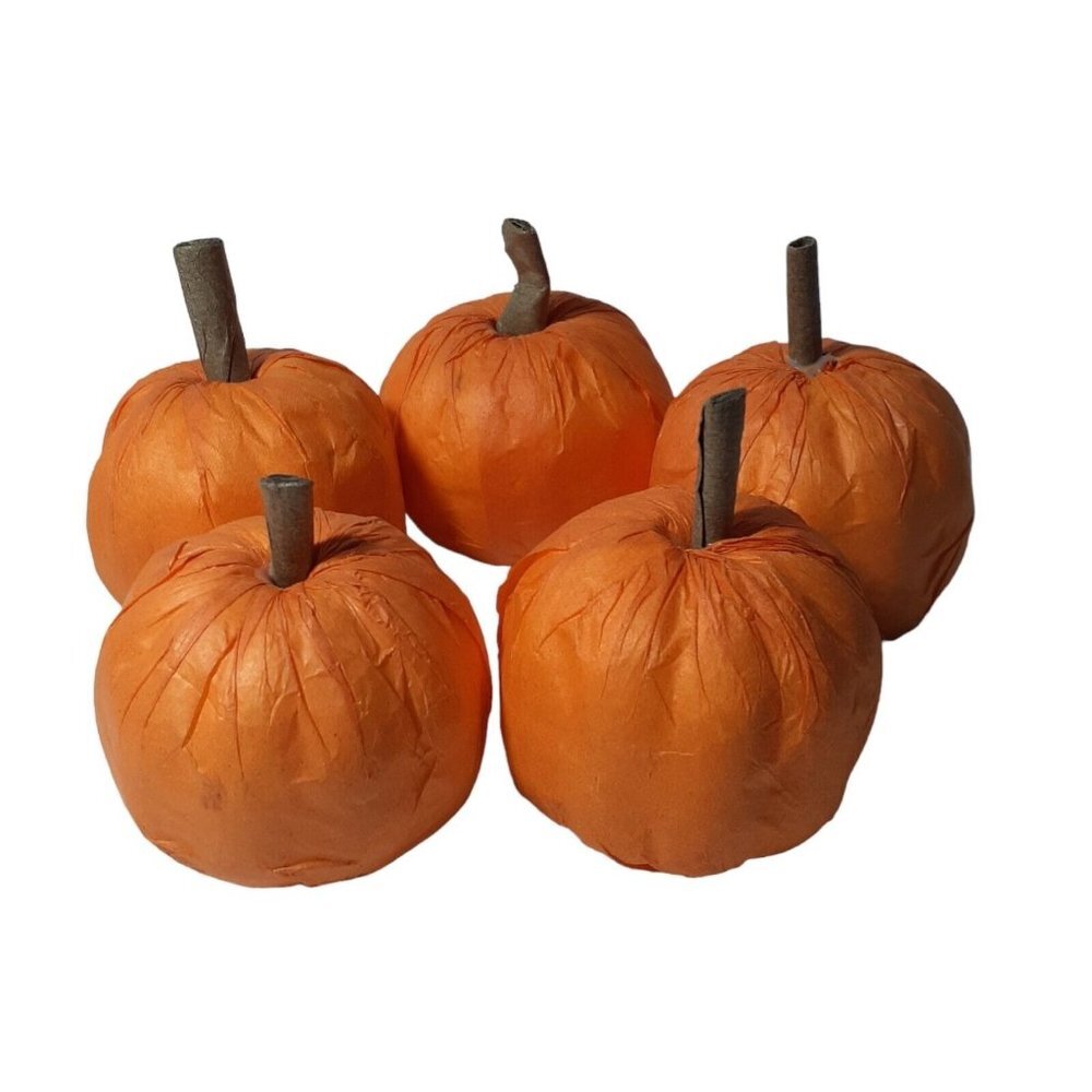 Paper Pumpkins Holiday Decor 5 pc Shelf Sitters Holiday Village Craft Supplies